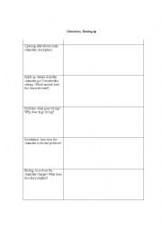 English Worksheet: Boxing up stories