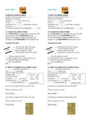 English Worksheet: Magic! Rude