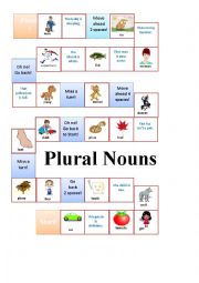English Worksheet: Plural Game