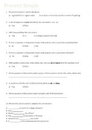 English Worksheet: Present Simple Guided Discovery