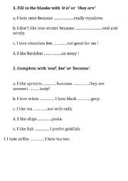 English Worksheet: Grammar exercise