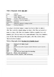 English Worksheet: writing a paragraph