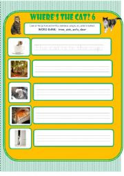 English Worksheet: Wheres the Cat? 6