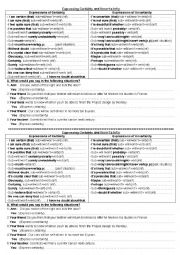English Worksheet: Expressing Certainty and Uncertainty