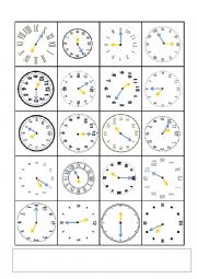 Whats the time? - matching exercise