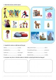 English Worksheet: Have got with Disney