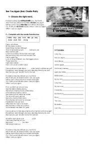 English Worksheet: See you again