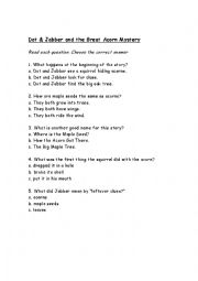 English Worksheet: Dot & Jabber and the Great Acorn mystery