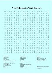 New Technologies Word Search