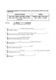 English Worksheet: Passive Questions