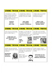 Crime Trivia Card Game