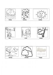 English Worksheet: Weather for kids