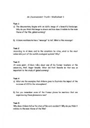 English Worksheet: AlGoreInconvenientTruth_DocumentaryViewingWorksheet1