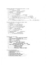 English Worksheet: Exercises