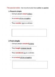 English Worksheet: passive voice 