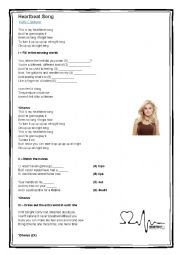 English Worksheet: Kelly Clarkson - Heratbeat Song