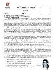 English Worksheet: Final exam 4th grade (complete)