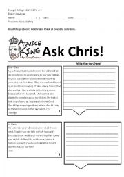 English Worksheet: Style Advice Column