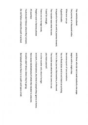 English Worksheet: Travel quotes and proverbs