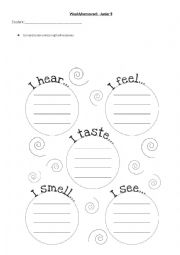English Worksheet: Five senses