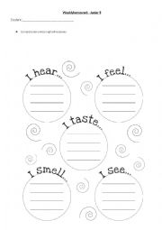 English Worksheet: Five senses