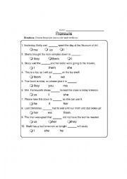 Pronoun Activity