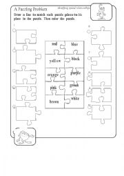 English Worksheet: a puzzling problem