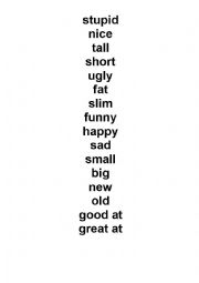 English Worksheet: Adjectives and Pictures