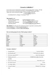 English Worksheet: Gerund or Infinitive