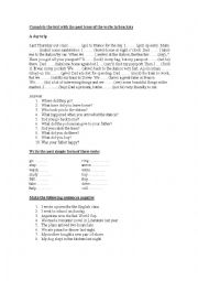 English Worksheet: Past Simple Exercises