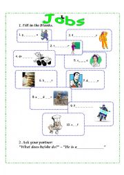 English Worksheet: Jobs
