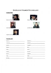 English Worksheet: Sherlock Holmes Basic Vocabulary