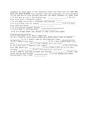 English Worksheet: Third Conditional