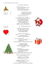 English Worksheet: All I want for Christmas is you