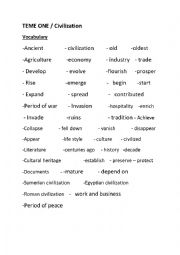 civilization vocabulry 