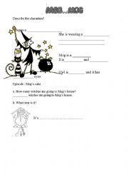 English Worksheet: Meg and Mog - Megs cake - Part1