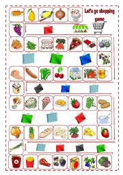 English Worksheet: Shopping Game