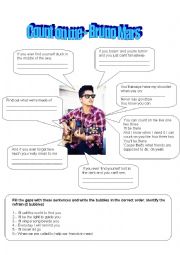 English Worksheet: Bruno Mars - Count on me - Conditionals