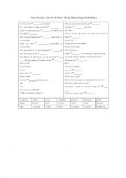 English Worksheet: The Secret Life of Walter Mitty Listening Exercise (Trailer)
