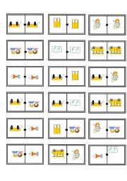 English Worksheet: wheels on the bus domino