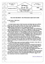 English Worksheet: end-of-term test 3    4th forms Tunisian test