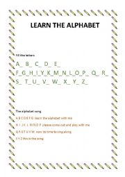 English Worksheet: The Alphabet