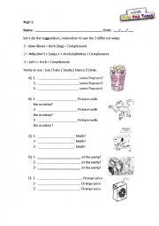 English Worksheet: How to make suggestions.