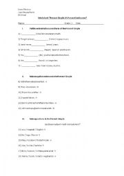 English Worksheet: Present Simple VS Present Continuous