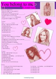 English Worksheet: Jennifer Lopez-You belong to me Song 