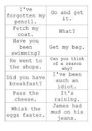 Question, command or statement