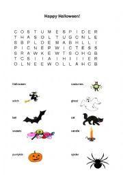 Halloween Wordsearch Filler