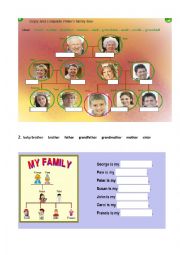 English Worksheet: my family