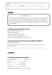 English Worksheet: Simple Present of 