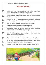 English Worksheet: Little Red Riding Hood